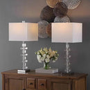Crystal Glass Ball Table Lamp Modern Bubble Light Reading Bedroom Art - Ljojo