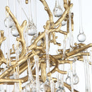 Luxury Gold Tree Branch Teardrop Crystal Chandelier Modern LED Home Decor by Ljojo