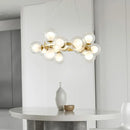 2026 Nordic Glass Ball Chandelier | Gold Finish Pendant Lamp for Kitchen Island by Ljojo