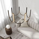 Ljojo Modern U Shape Ceiling Led Chandeliers for Living Room Luxury Home Decor Fixture
