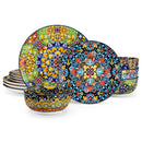 Ljojo 12/16/18/24-Piece Stoneware Dinnerware Set in Bohemian Style
