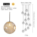 LED Staircase Chandelier Modern Glass Hollow Sphere Ljojo