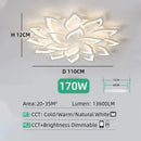Ljojo Luxury Acrylic LED Ceiling Lamp Remote Dimming for Modern Living Room