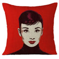 Audrey Hepburn Plush Cushion Cover by Ljojo - Home Decor Sofa Pillow Cover