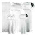 Ljojo 40Pcs Stainless Steel Cutlery Set for Dining and Kitchen
