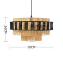 Bamboo Japanese LED Pendant Light | Minimalist Wooden Chandelier by Ljojo