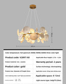 Ljojo Luxury Lotus Leaf Chandelier: Elegant Lighting for Home, Hotel, and Dining Area
