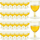 Ljojo 150ml Disposable Clear Plastic Champagne Glasses for Weddings & Parties