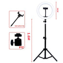 Dimmable LED Selfie Ring Fill Light with Tripod Stand for Makeup Video Live | Ljojo