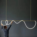 Modern Long Hose LED Ceiling Chandelier for Dining Kitchen Bar Pendant Lighting by Ljojo