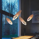 Ljojo LED Chandelier: Modern Rotatable Pendant Light for Dining Area and Events