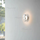 Ljojo Modern Crystal Bedside Lamp LED Sconce for Bedroom Living Room Italian Minimalist Art Style