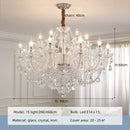 French Lustre Crystal Chandelier Living Room Decor Glass Pendant Lights - Ljojo