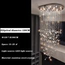 K9 Crystal Staircase Light Long Chandelier for Living Room by Ljojo