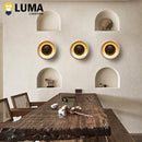 Wabi-Sabi Travertine LED Wall Light Stone Sconce for Bedroom Livingroom by Ljojo