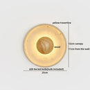 Ljojo LED Pull Chain Wall Light Yellow Travertine Stair Lamp