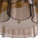 Italian Vintage Amber Glass Chandelier for Dining and Living Room by Ljojo - Handmade Lustre Suspension Lighting
