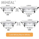 Ljojo™ LED Downlight: 5W-15W Three-color Dimmable Recessed Ceiling Spotlight