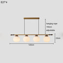 French Medieval Style Living Room Chandelier Retro Wood Hanging Lamp by Ljojo