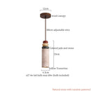 Japanese Wabi-sabi LED Stone Pendant Light for Home Decor | Square Columnar Shape Chandelier