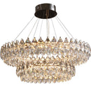 Large Chrome Crystal Chandelier Lighting for Living Room - Ljojo