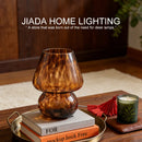 Glass Mushroom Bedside Lamp Cream Simple Girly Bedroom Decoration - Ljojo