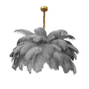 Ljojo European Pink Black Feather Pendant Light Chandelier for Living Dining Bedroom Home Decor