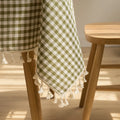Geometric Cotton Tablecloth by Ljojo: Checkered Kitchen, Wedding & Holiday Decor