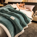 Ljojo 3-Layer Coral Fleece Winter Blanket - Warmth Quilt for Cozy Comfort