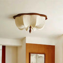 Ljojo Wabi Sabi Pleated Fabric E27 Pendant Lights Medieval Retro Bedroom Chandelier