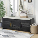 Ljojo™ Entryway Shoe Bench with Lift Top Storage and Cushioned Seat