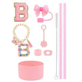 Ljojo 10pcs Tumbler Accessories Set: Straw, Cover, Cap, Boot, Stopper, Keychain, Sticker