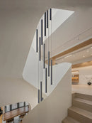 Ljojo LED Chandelier Stairs Pendant Ceiling Lamp for Hotel Lobby Decor