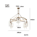 Ljojo Retro American Series LED Chandelier for Living Room and Dinning Room