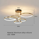 Nordic Minimalist Gold Ring LED Ceiling Light Fixture for Restaurant Bedroom Living Room by Ljojo