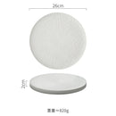 Ljojo Matte Ceramic Round Flat Plate for Molecular Cuisine and Dining