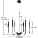 Ljojo Retro Minimalist Black Gold LED Chandelier Pendant Light Modern Stylish Home Decor