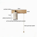Ljojo LED Wall Sconce Up Down Rotate Yellow Travertine Mirror Light