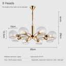 Modern Glass Chandelier for Kitchen Pendant Light Minimalist Creative Bedroom Dining Room Ljojo