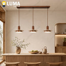 Ljojo Natural Travertine Stone Kitchen Island Pendant Light Japandi LED Ceiling Lamp