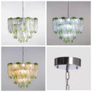Green Round Crystal Chandelier Modern Classics for Living Room Dining Home Decor by Ljojo