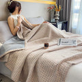 Ljojo 100% Cotton Muslin Throw Blanket - Lightweight Breathable Boho Throws