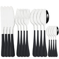 Ljojo 16-Piece Stainless Steel Cutlery Set - Silverware Spoon Knife Fork Tableware