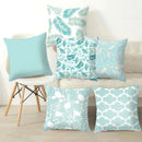 Ljojo Mint Green Geometric Print Lumbar Pillowcase