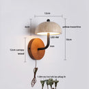 Ljojo LED Wall Lamp Yellow Travertine White Glass Living Room Bathroom Mirror Light