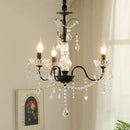 American Retro Black E14 Crystal Chandelier by Ljojo- Artful Living Room Ceiling Pendant Lights