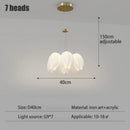 Ljojo LED White Tulip Ceiling Chandelier Light Elegant Modern Floral Design