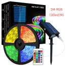 Ljojo™ Solar LED Strip Light: Rechargeable Outdoor Decoration for Garden, Christmas Atmosphere