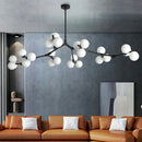 Ljojo Modern Glossy Glass Ball Chandelier Pendant Light for Living & Dining Room