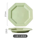 Ljojo 11-Inch Ceramic Plate Breakfast Plate Cream Wind Dessert Pastry Plate